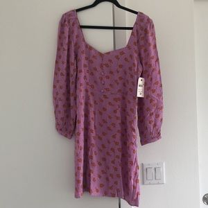 NWT Billabong Heartland Mini Sweetheart Dress Lit Up Lilac